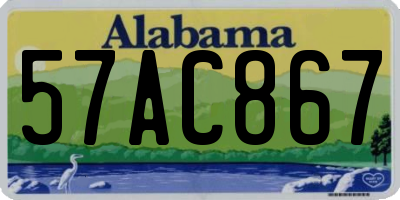 AL license plate 57AC867