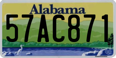 AL license plate 57AC871