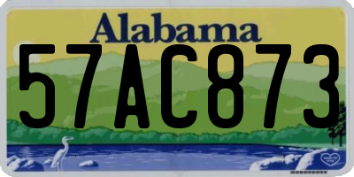 AL license plate 57AC873