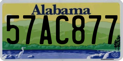 AL license plate 57AC877