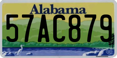 AL license plate 57AC879