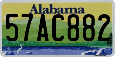 AL license plate 57AC882