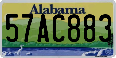 AL license plate 57AC883