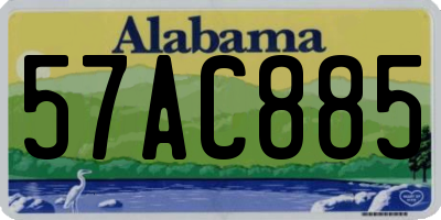 AL license plate 57AC885