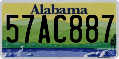 AL license plate 57AC887