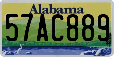 AL license plate 57AC889