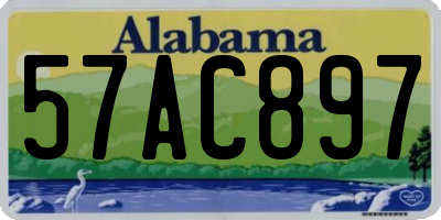 AL license plate 57AC897