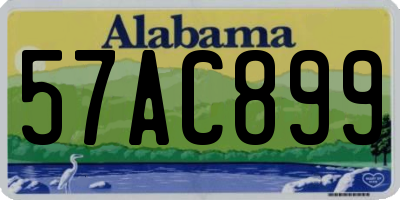 AL license plate 57AC899