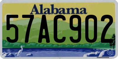 AL license plate 57AC902