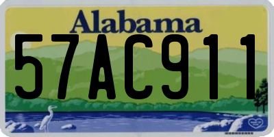 AL license plate 57AC911