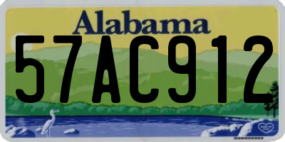 AL license plate 57AC912