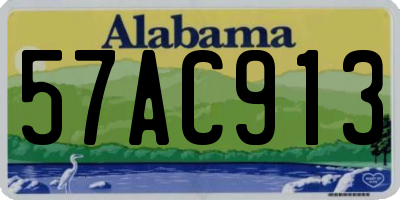 AL license plate 57AC913