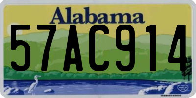 AL license plate 57AC914