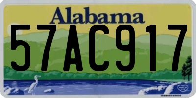AL license plate 57AC917