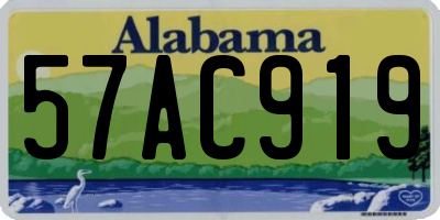 AL license plate 57AC919