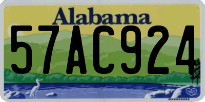 AL license plate 57AC924