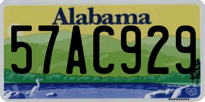 AL license plate 57AC929