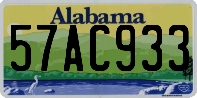 AL license plate 57AC933