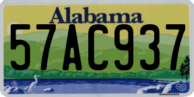 AL license plate 57AC937