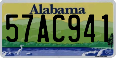 AL license plate 57AC941