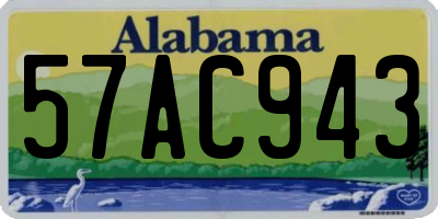 AL license plate 57AC943