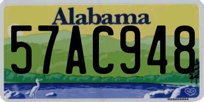 AL license plate 57AC948