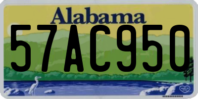 AL license plate 57AC950