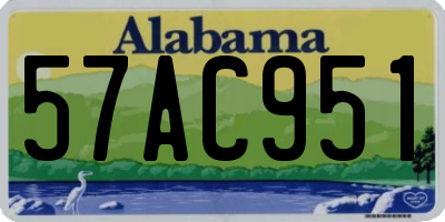 AL license plate 57AC951