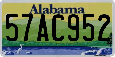 AL license plate 57AC952