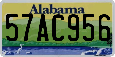 AL license plate 57AC956