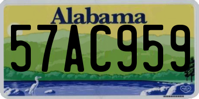 AL license plate 57AC959