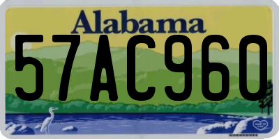 AL license plate 57AC960