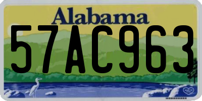AL license plate 57AC963