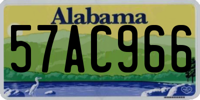AL license plate 57AC966
