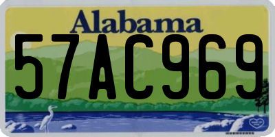 AL license plate 57AC969