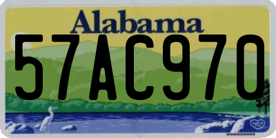 AL license plate 57AC970
