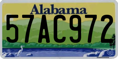 AL license plate 57AC972