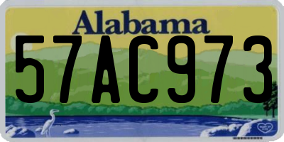 AL license plate 57AC973