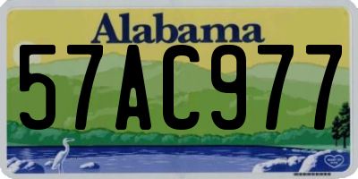 AL license plate 57AC977