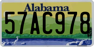 AL license plate 57AC978