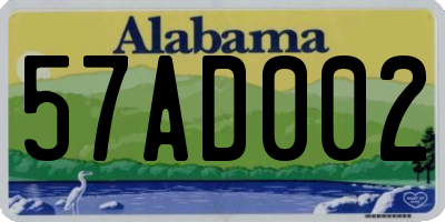 AL license plate 57AD002