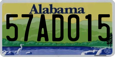 AL license plate 57AD015