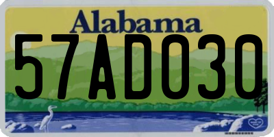 AL license plate 57AD030