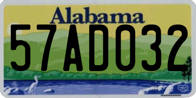 AL license plate 57AD032