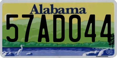 AL license plate 57AD044