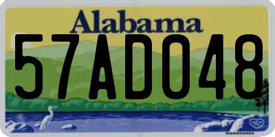 AL license plate 57AD048