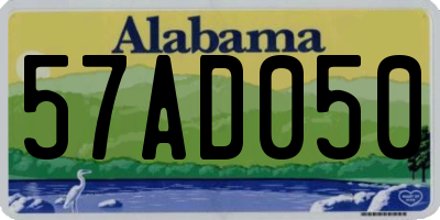 AL license plate 57AD050