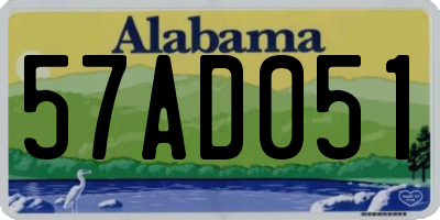 AL license plate 57AD051