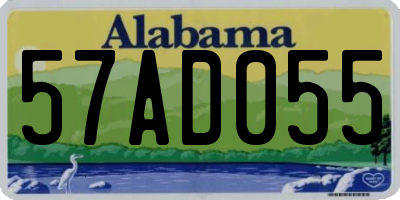 AL license plate 57AD055