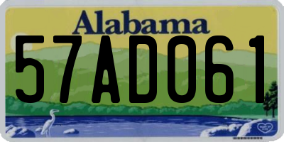 AL license plate 57AD061